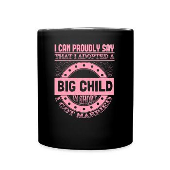 Ehe Ehefrau Ehering Geschenkidee - Tasse einfarbig - Schwarz - Vorne