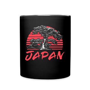 Japan Anime Flagge - Tasse einfarbig - Schwarz - Vorne
