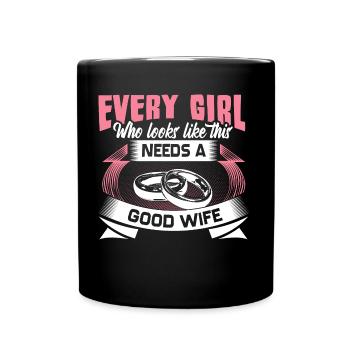 Homo Ehe Frau Liebe Geschenkidee - Tasse einfarbig - Schwarz - Vorne