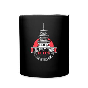 Japan Cherry Blossom Country - Full Colour Mug - black - Front