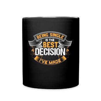 Single Zu Haben Party Geschenk - Tasse einfarbig - Schwarz - Vorne