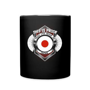 Drapeau geisha du Japon - Mug uni - noir - Devant
