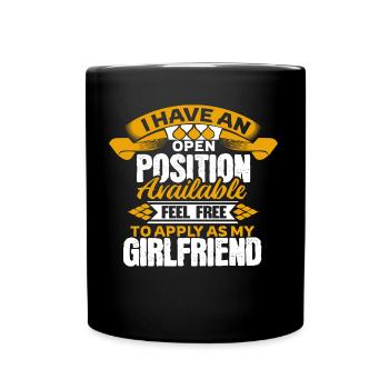 Single Stolz Partnerschaft - Tasse einfarbig - Schwarz - Vorne