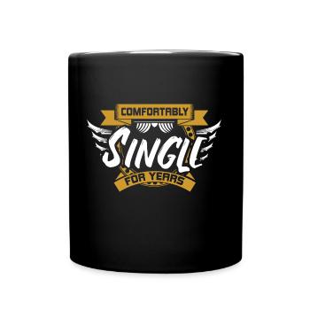 Single Unabhängig Beziehung - Tasse einfarbig - Schwarz - Vorne