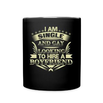 Cadeau Gay Célibataire LGBT+ Homo - Mug uni - noir - Devant