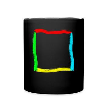 Frame for children with colorful strokes - Full Colour Mug - black - Front