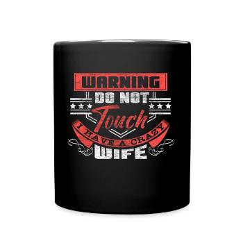 Ehe Verheiratet Ehering Geschenkidee - Tasse einfarbig - Schwarz - Vorne