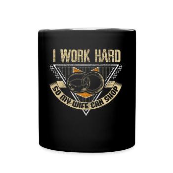 Ehe Hochzeit Geschenk - Tasse einfarbig - Schwarz - Vorne