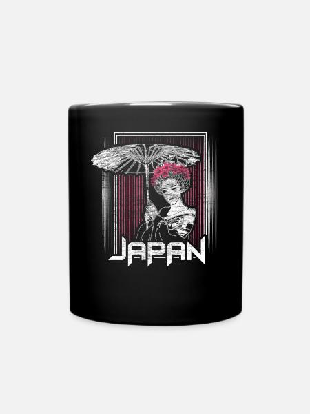 Japan Geisha Fahne Geschenk - Tasse einfarbig - Schwarz