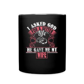 Ehe Eheleute - Tasse einfarbig - Schwarz - Vorne