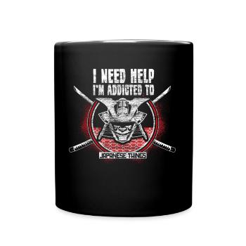 Japan Anime Nippon Geschenk - Tasse einfarbig - Schwarz - Vorne