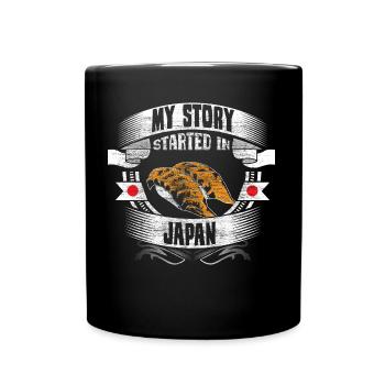 Japan Manga Japaner - Tasse einfarbig - Schwarz - Vorne
