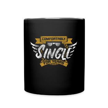 Single Unabhängigkeit Beziehung - Tasse einfarbig - Schwarz - Vorne