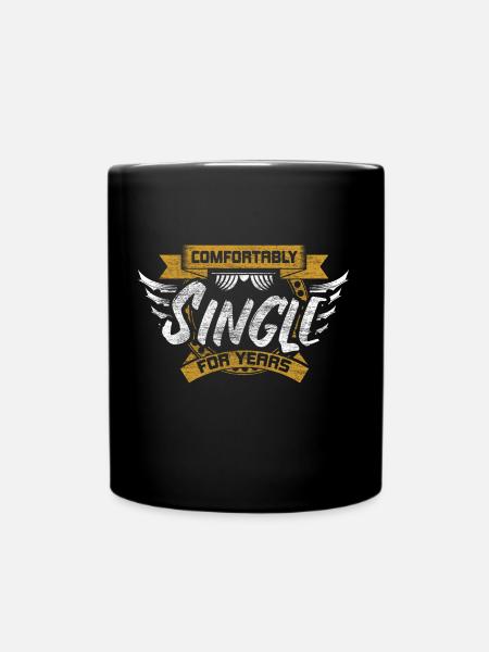 Single Unabhängigkeit Beziehung - Tasse einfarbig - Schwarz