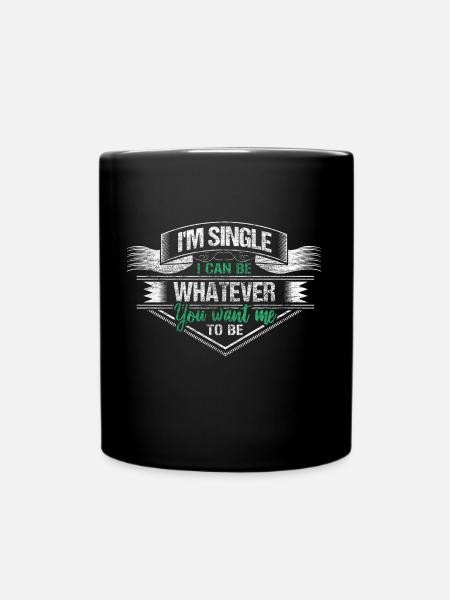 Single Partnerschaft Geschenk - Tasse einfarbig - Schwarz