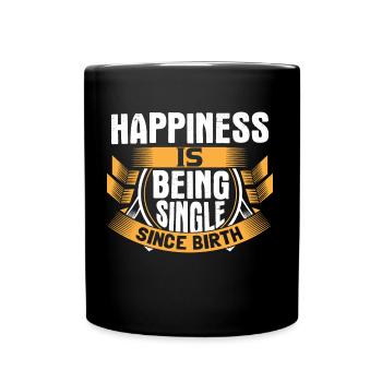 Single Zu Haben Beziehungsstatus Geschenk - Tasse einfarbig - Schwarz - Vorne