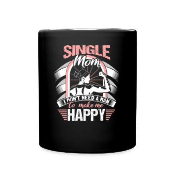 Mère célibataire Maman Enceinte Cadeau - Mug uni - noir - Devant