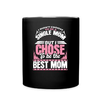 Mère célibataire Maman fille - Mug uni - noir - Devant