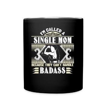 Mère célibataire Maman Cadeau de famille - Mug uni - noir - Devant