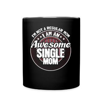 Alleinerziehende Mutter Sohn Geschenk - Tasse einfarbig - Schwarz - Vorne