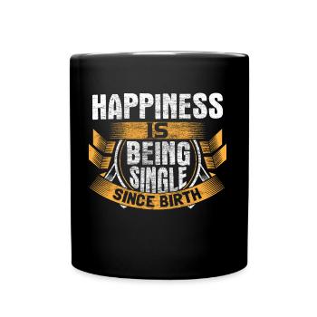 Single Stolz Party Geschenk - Tasse einfarbig - Schwarz - Vorne