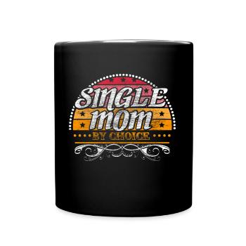 Maman célibataire Maman Fils Cadeau - Mug uni - noir - Devant