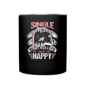 Mère célibataire Maman Fils Cadeau - Mug uni - noir - Devant