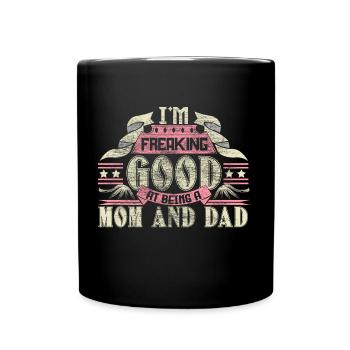 Maman célibataire Maman Respect - Mug uni - noir - Devant