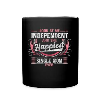 Idée cadeau de respect des parents célibataires - Mug uni - noir - Devant