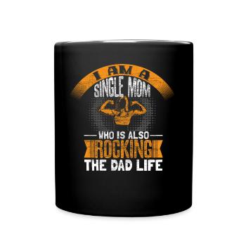 Cadeau de maman maman célibataire - Mug uni - noir - Devant