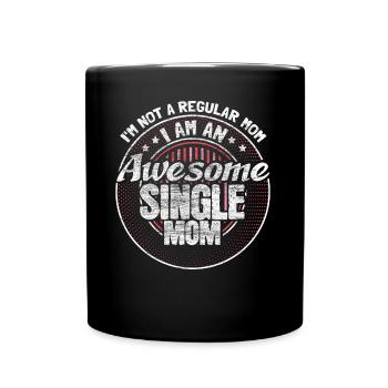 Maman célibataire Maman Fière Cadeau - Mug uni - noir - Devant
