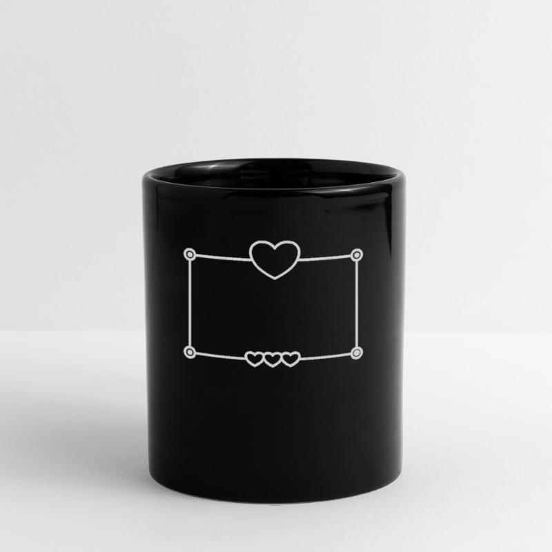 Frame with Heart Rectangular Background Full Colour Mug