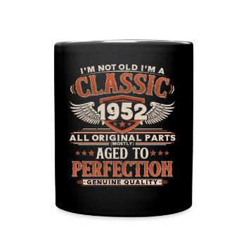 1952 Vintage Vintage Cadeau d’Anniversaire Rétro - Mug uni - noir - Devant