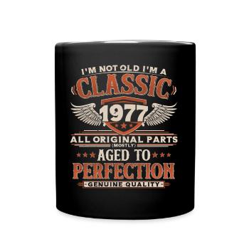 1977 Vintage Vintage Birthday Gift Retro - Full Colour Mug - black - Front
