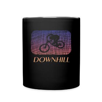 Downhill biken MTB - Tasse einfarbig - Schwarz - Vorne