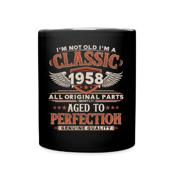 1958 Vintage Vintage Cadeau d’Anniversaire Rétro - Mug uni - noir - Devant