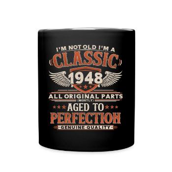 1948 Vintage Vintage Cadeau d’Anniversaire Rétro - Mug uni - noir - Devant