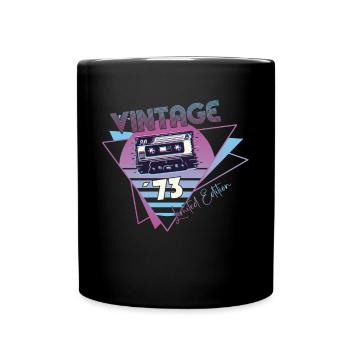Vintage 1973 Cadeau d’anniversaire Cassette Rétro - Mug uni - noir - Devant