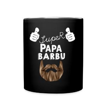 Super Papa Barbu C'est Mon papa D'Amour - Mug uni - noir - Devant