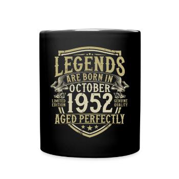 Octobre 1952 Vintage Vintage Rétro Anniversaire - Mug uni - noir - Devant