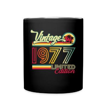 Original vintage 1977 45th birthday gift - Full Colour Mug - black - Front