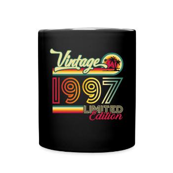 Original vintage 1997 25th birthday gift - Full Colour Mug - black - Front