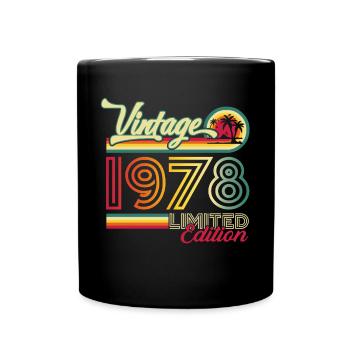 Original vintage 1978 44th birthday gift - Full Colour Mug - black - Front