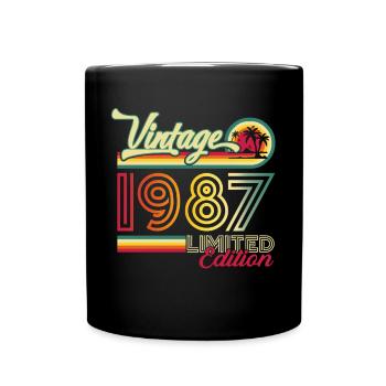 Original vintage 1987 35th birthday gift - Full Colour Mug - black - Front