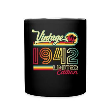 Original vintage 1942 80th birthday gift - Full Colour Mug - black - Front
