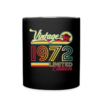 Original vintage 1972 50th birthday gift - Full Colour Mug - black - Front