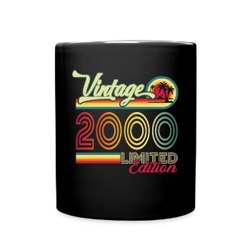 Original vintage 2000 22nd birthday gift - Full Colour Mug - black - Front