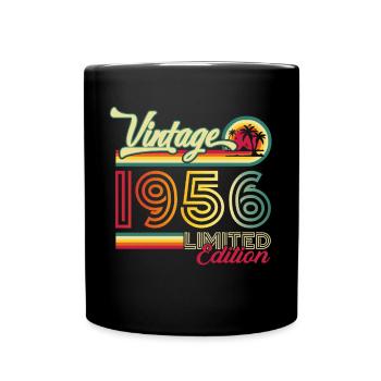 Original vintage 1956 66th birthday gift - Full Colour Mug - black - Front