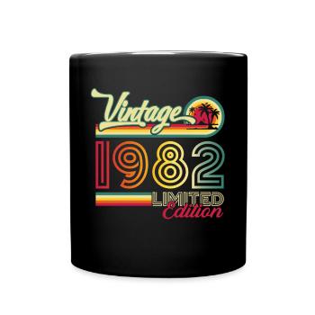 Original vintage 1982 40th birthday gift - Full Colour Mug - black - Front