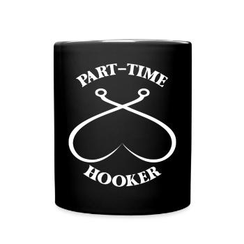 Fishing Angler Fishing Rod - Full Colour Mug - black - Front